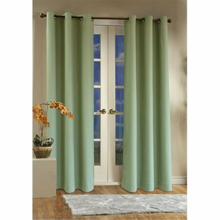 COMMONWEALTH HOME FASHIONS Thermalogic Insulated Solid Color Grommet Top Curtain Panel Pairs 84 in., Sage 70370-188-714-84